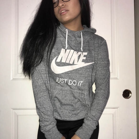 just do it grey hoodie